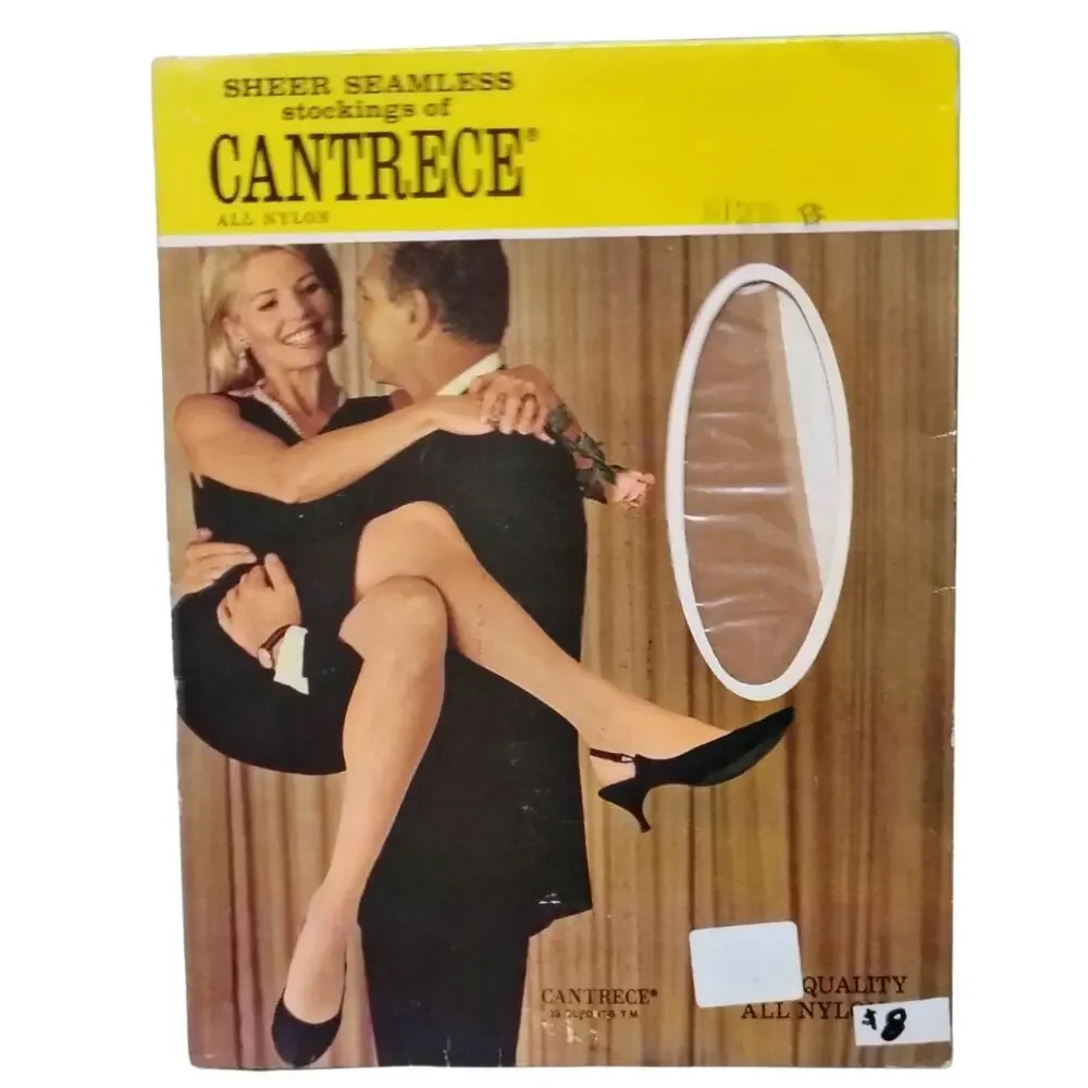 2 Packs 1960s Cantrece Suntan Size B Nylon Seamless Sheer Stockings New In Pack